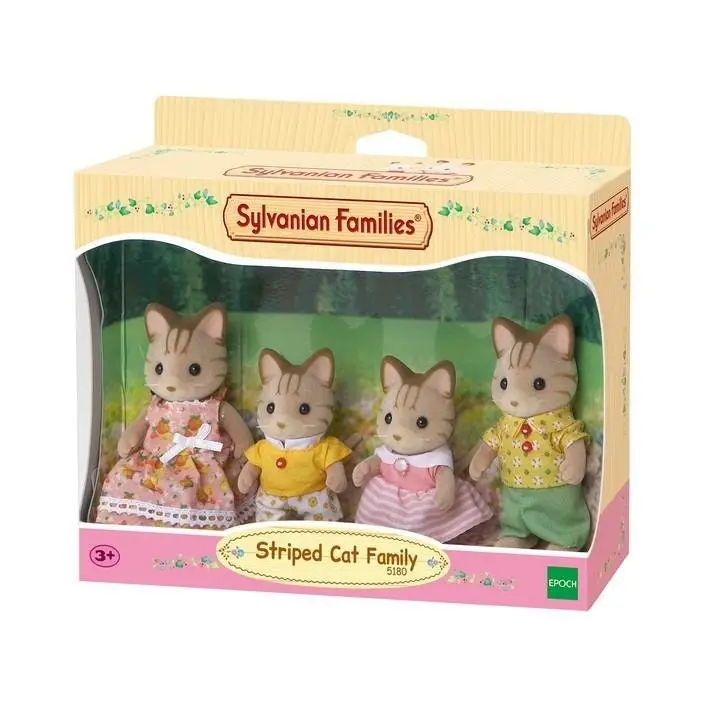 Sylvanian Families - Striped Cat Family Animal Doll Playset