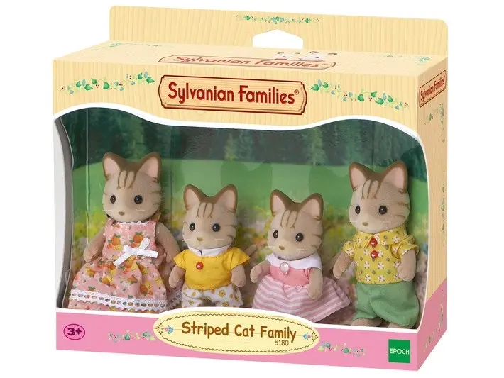 Sylvanian Families - Striped Cat Family Animal Doll Playset