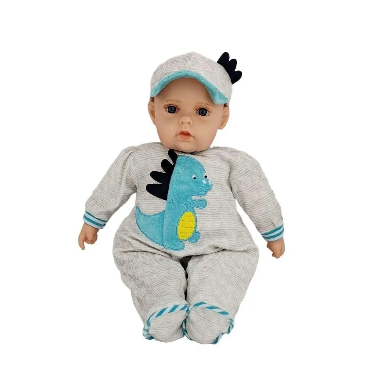 Cotton Candy -  Baby Doll James With Dinosaur And Cap Soft Body 50cm