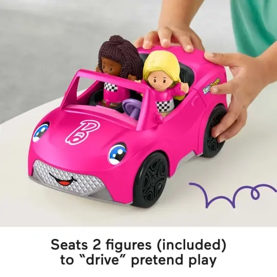 Barbie Little People Toy Car With Music Sounds And 2 Figures Convertible Toddler Toys