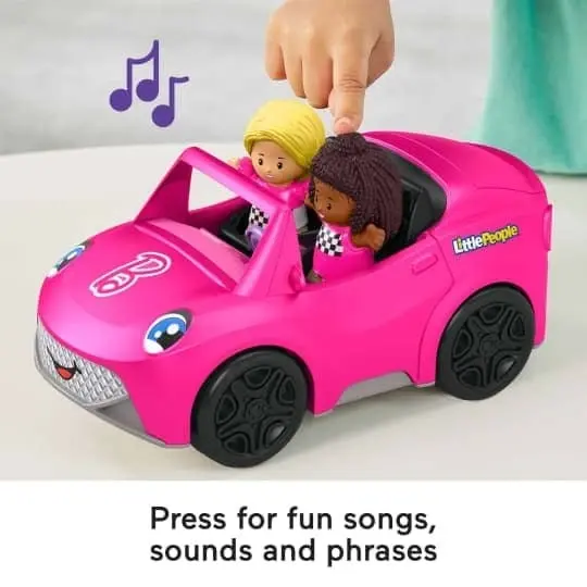 Barbie Little People Toy Car With Music Sounds And 2 Figures Convertible Toddler Toys