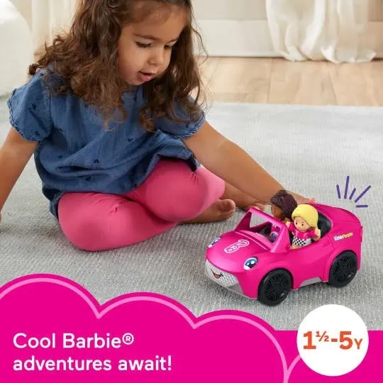 Barbie Little People Toy Car With Music Sounds And 2 Figures Convertible Toddler Toys