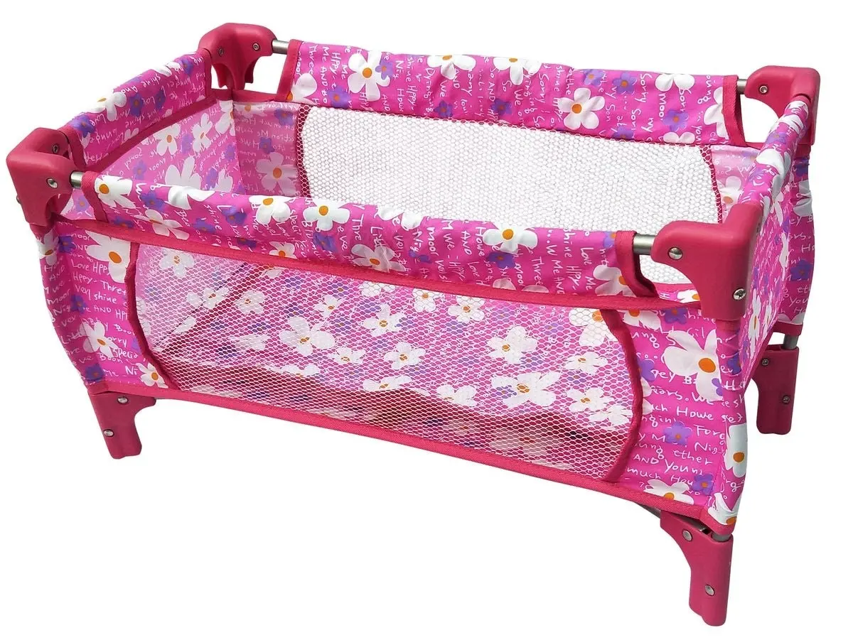 Playworld - Doll Travel Cot Pink