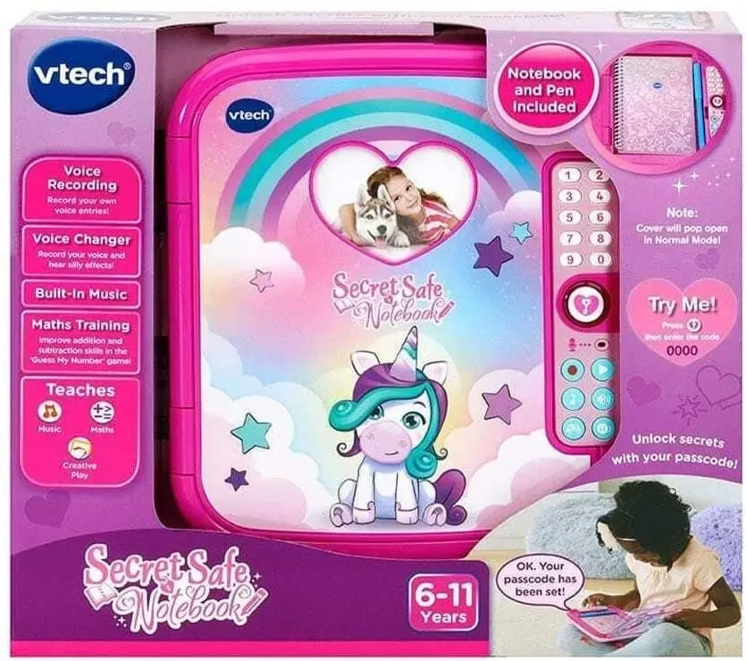 LeapFrog - Secret Safe Notebook - Electronic Educational Diary Pink - Vtech