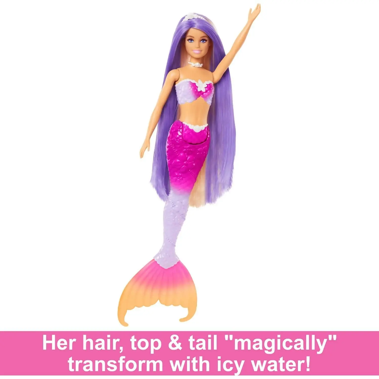 Barbie - A Touch Of Magic Malibu Mermaid Doll With Color Change Feature Pet Dolphin And Accessories - Mattel