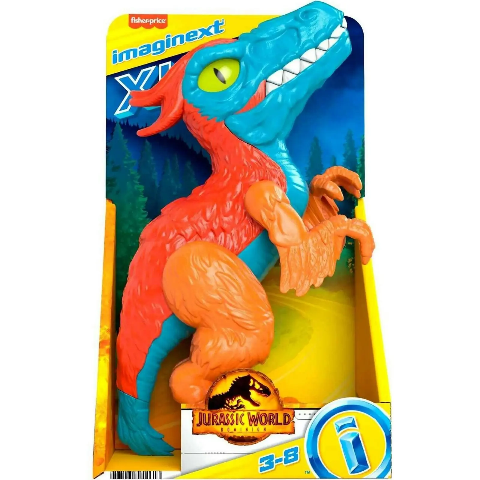 Fisher-price - Imaginext Jurassic World Dominion Pyroraptor Xl Poseable 10-inch Dinosaur Toy For Preschool Kids