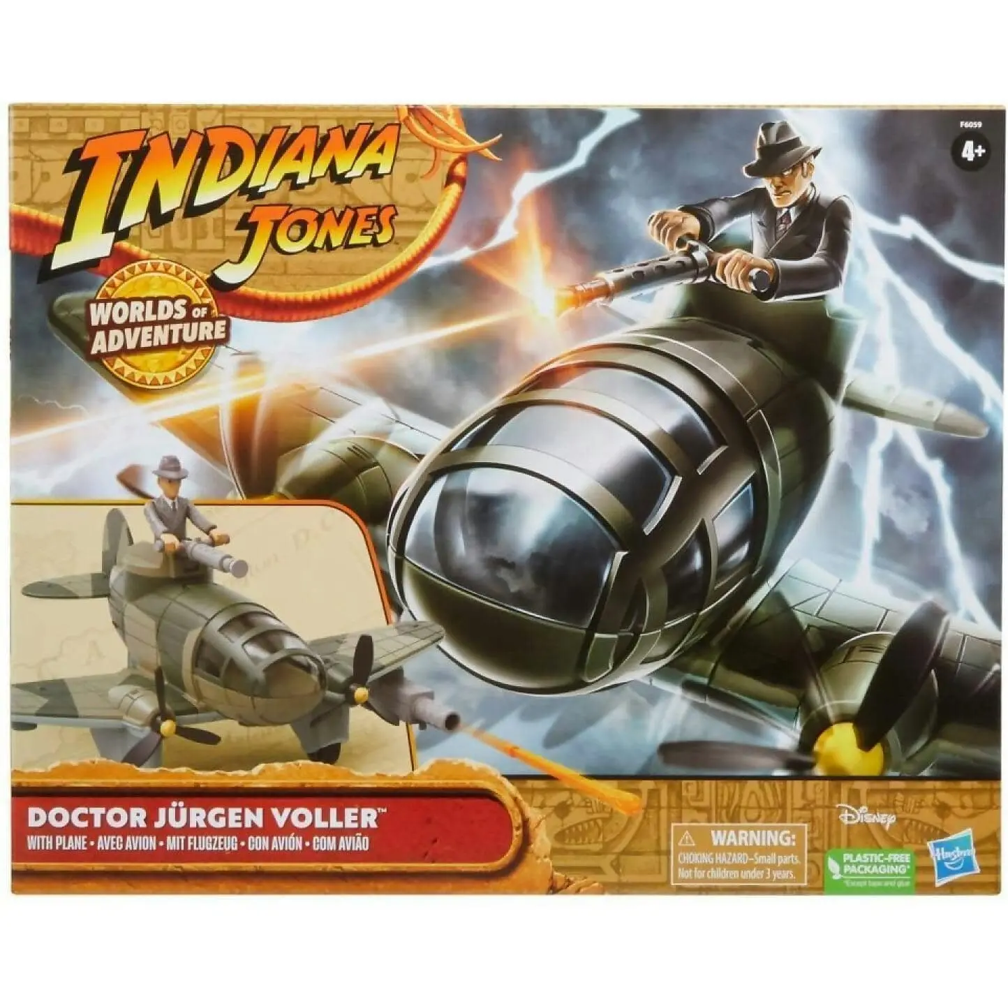 Indiana Jones - Worlds Of Adventure Doctor Jürgen Voller With Plane Figure & Vehicle 2.5inch - Hasbro