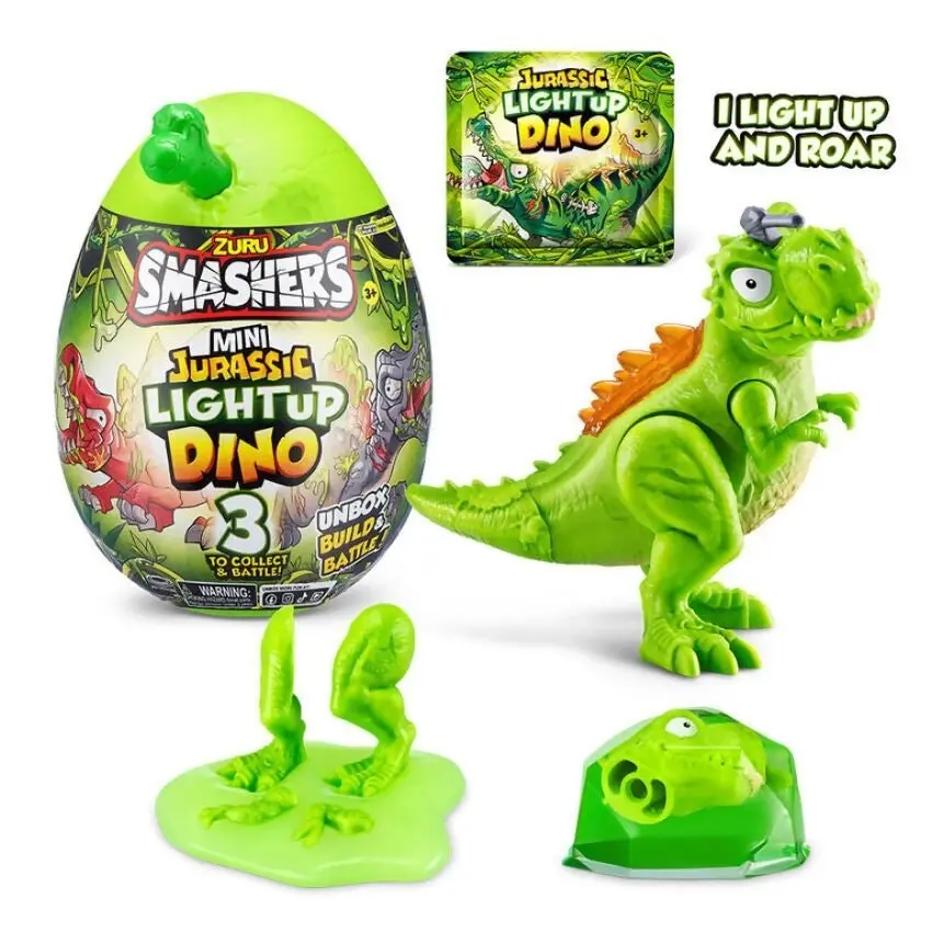 ZURU - Smashers Mini Jurassic Light Up Dino Egg Surprise - Assorted Styles (chosen At Random)