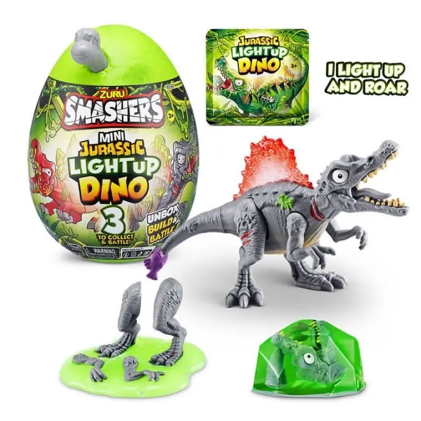 ZURU - Smashers Mini Jurassic Light Up Dino Egg Surprise - Assorted Styles (chosen At Random)