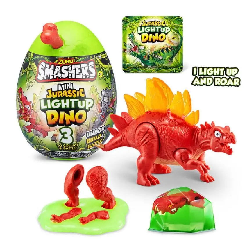 ZURU - Smashers Mini Jurassic Light Up Dino Egg Surprise - Assorted Styles (chosen At Random)