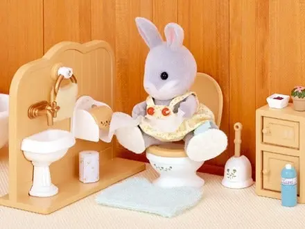 Sylvanian Families - Toilet Set Animal Doll Playset