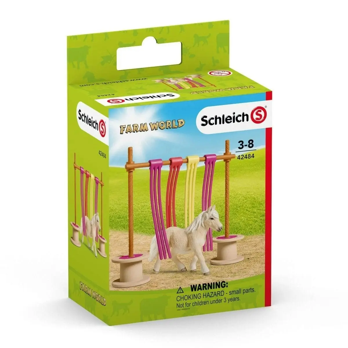 Schleich - Pony Curtain Obstacle  Farm World Animal Figurine  Animal Playset