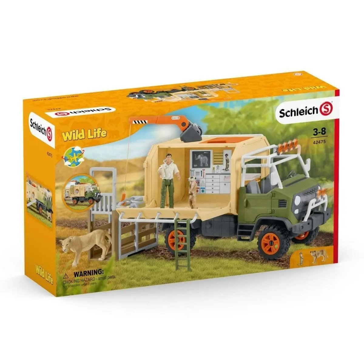 Schleich - Animal Rescue Large Truck   Wildlife Animal Figurine Playset Animal Playset