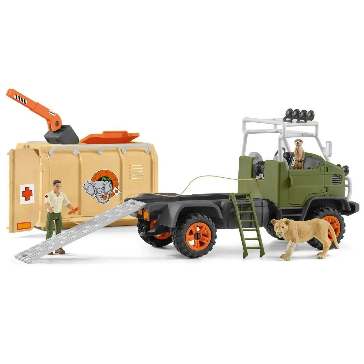 Schleich - Animal Rescue Large Truck   Wildlife Animal Figurine Playset Animal Playset