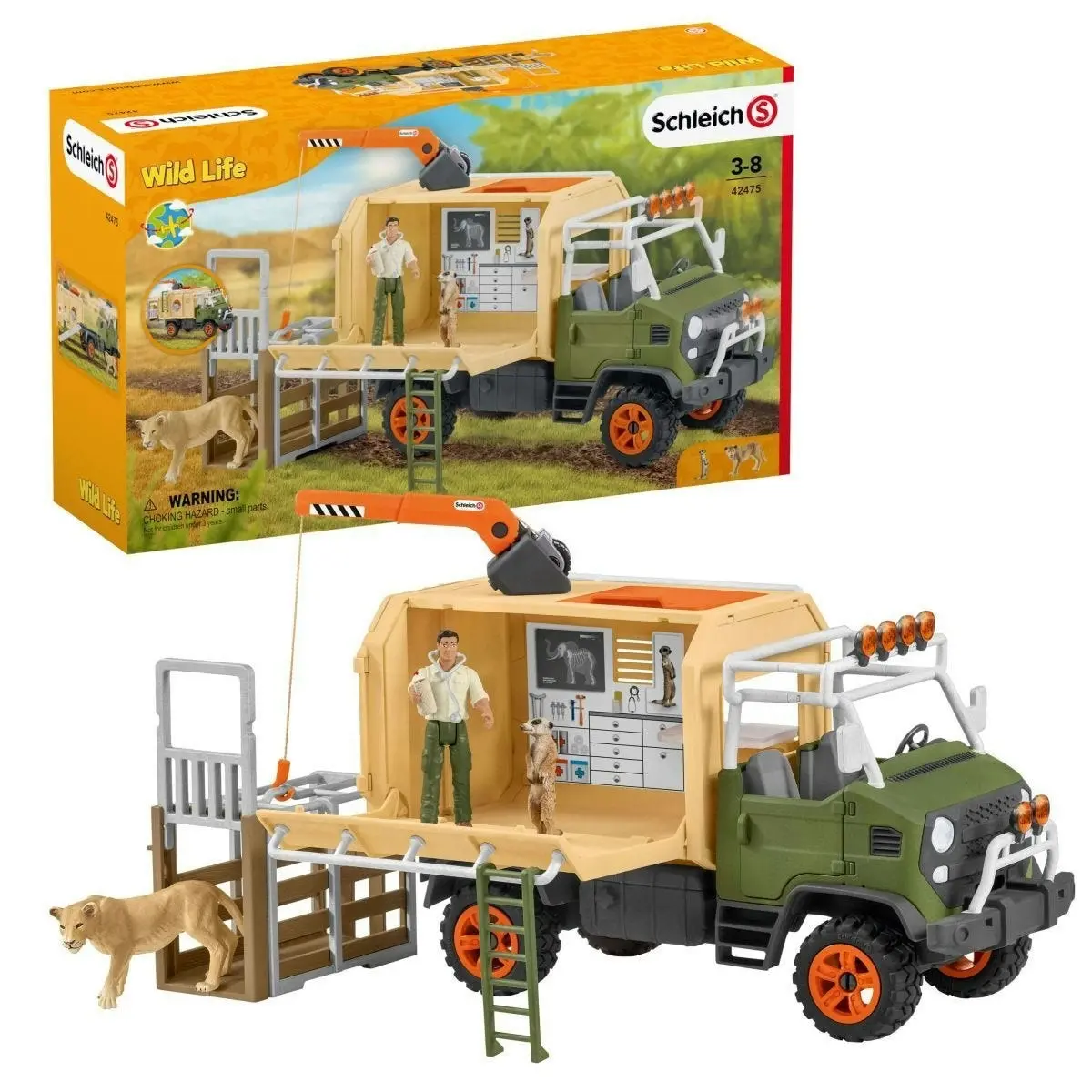 Schleich - Animal Rescue Large Truck   Wildlife Animal Figurine Playset Animal Playset