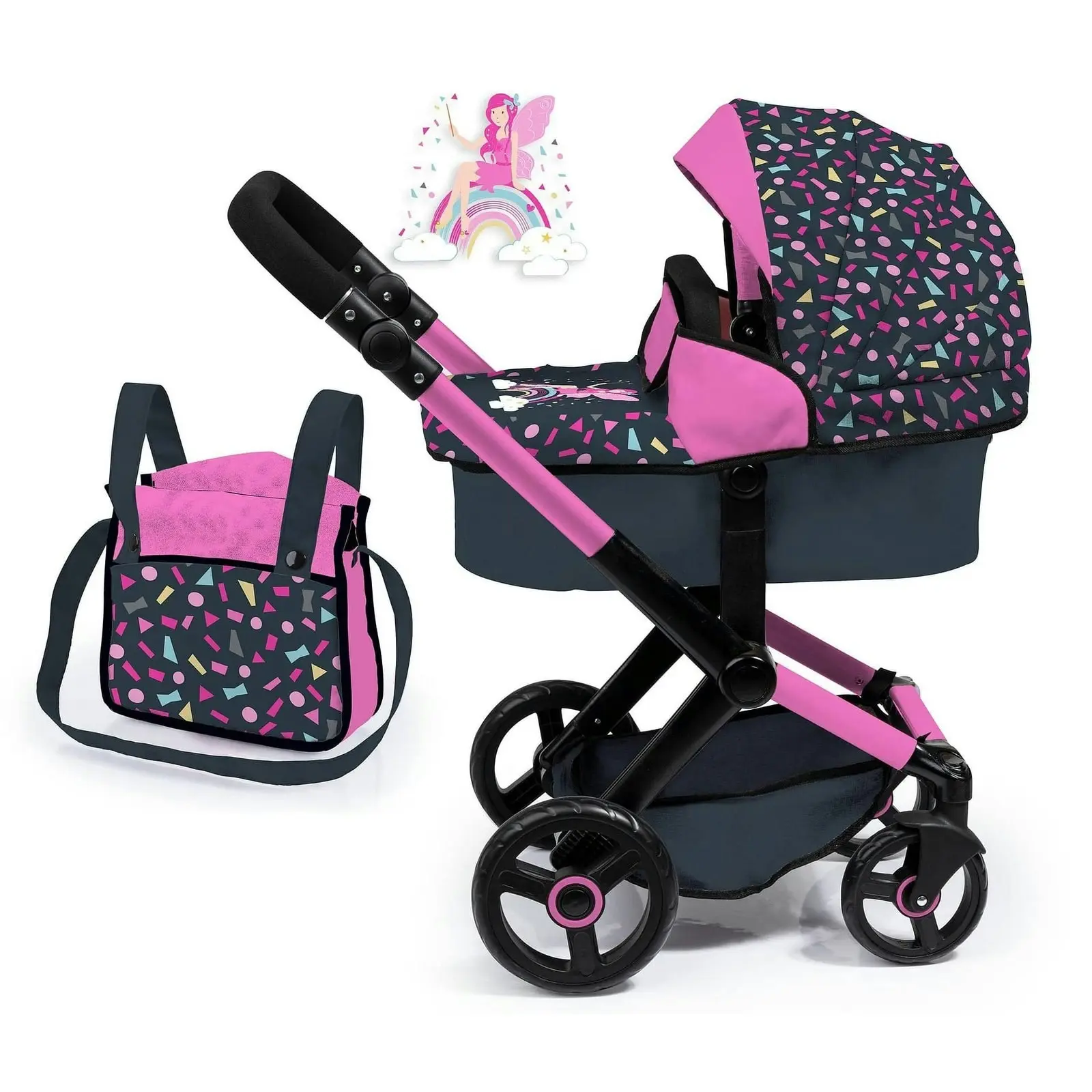 Bayer Xeo Compact Doll Pram Confetti