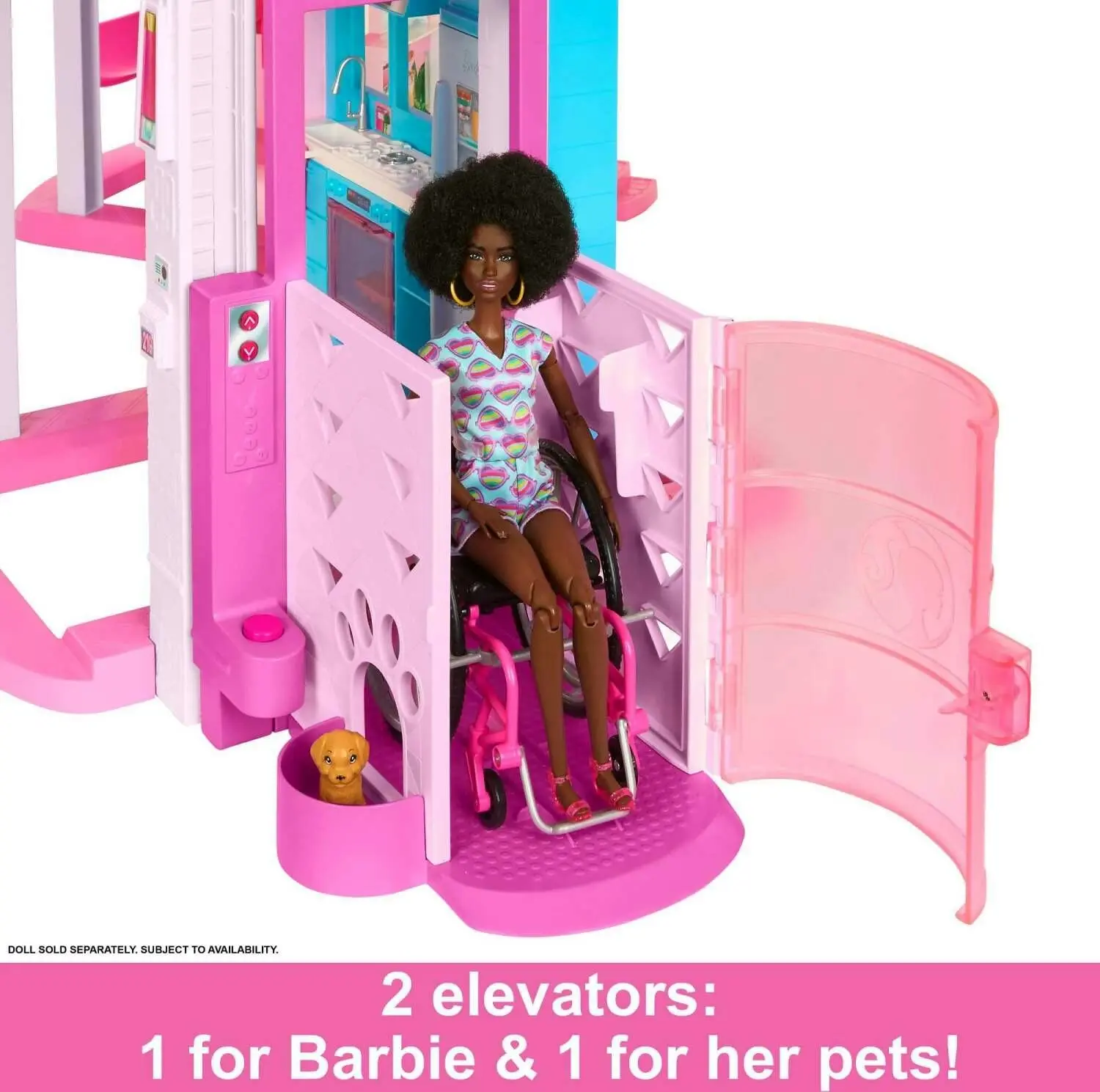 Barbie - Dreamhouse 75+ Pieces Pool Party Doll House With 3 Story Slide - Mattel