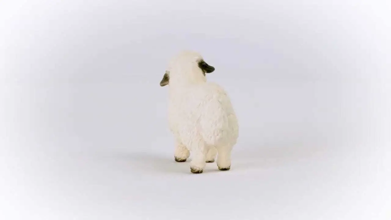 Schleich - Valais Blacknose Sheep - Farm World Animal Figurine