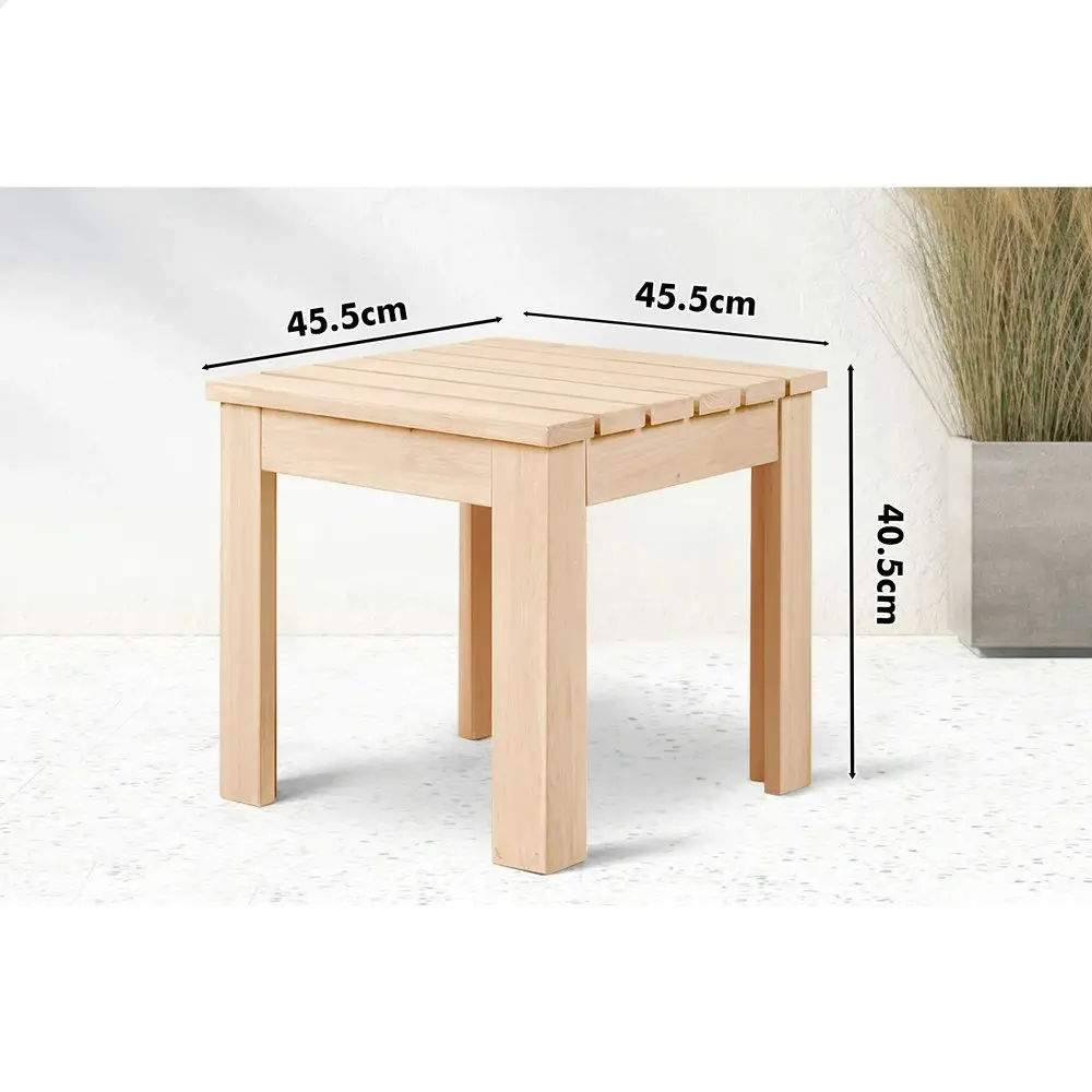 Alfordson Wooden Side Desk Coffee Table Outdoor Furniture Garden Natural