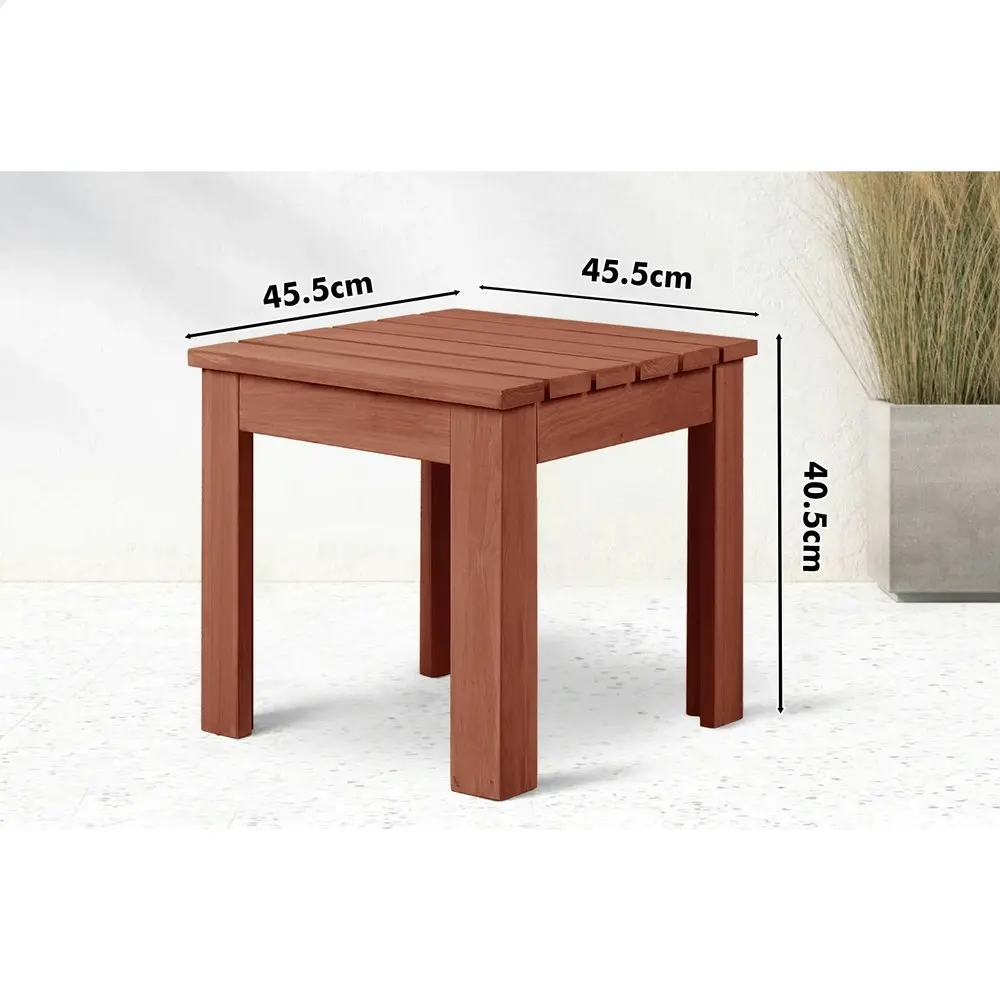 Alfordson Wooden Side Desk Coffee Table Outdoor Furniture Garden Brown