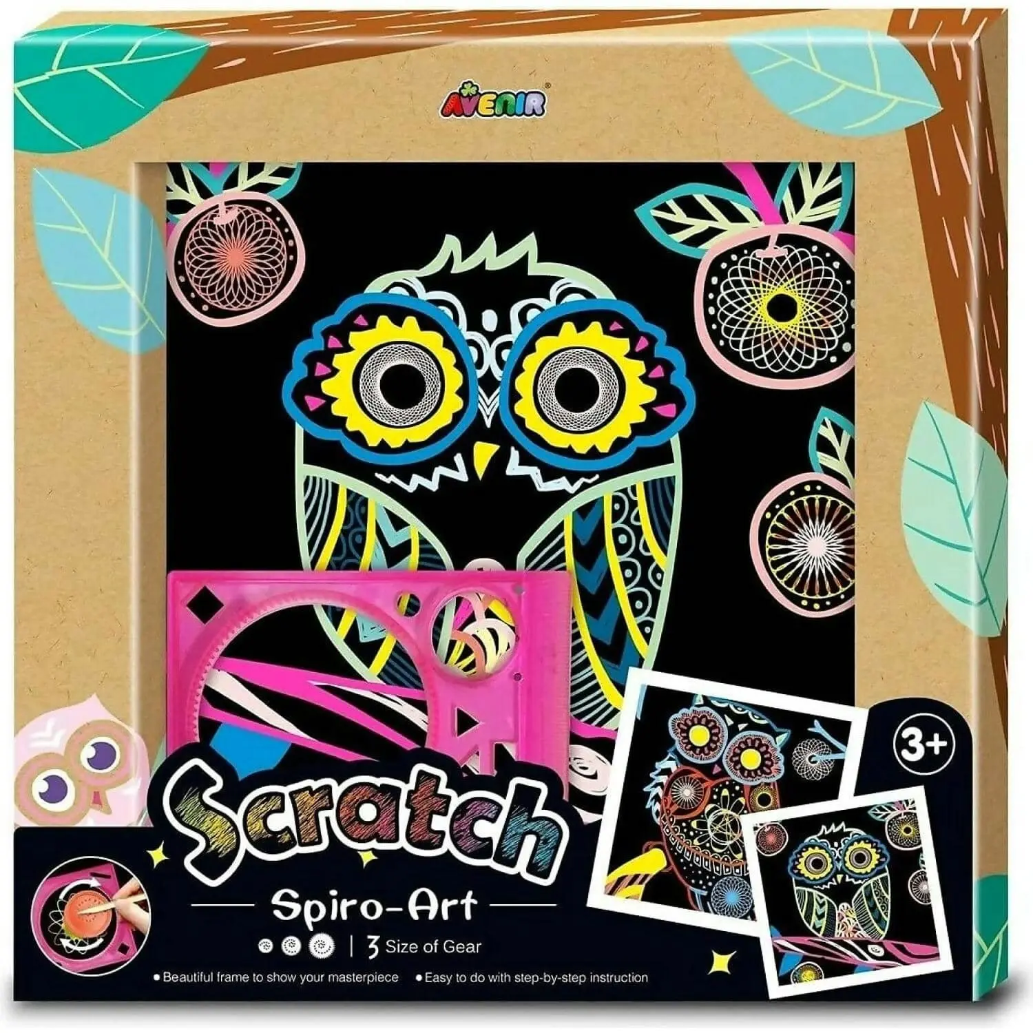 Scratch Spiro Art Owl Avenir - Johnco