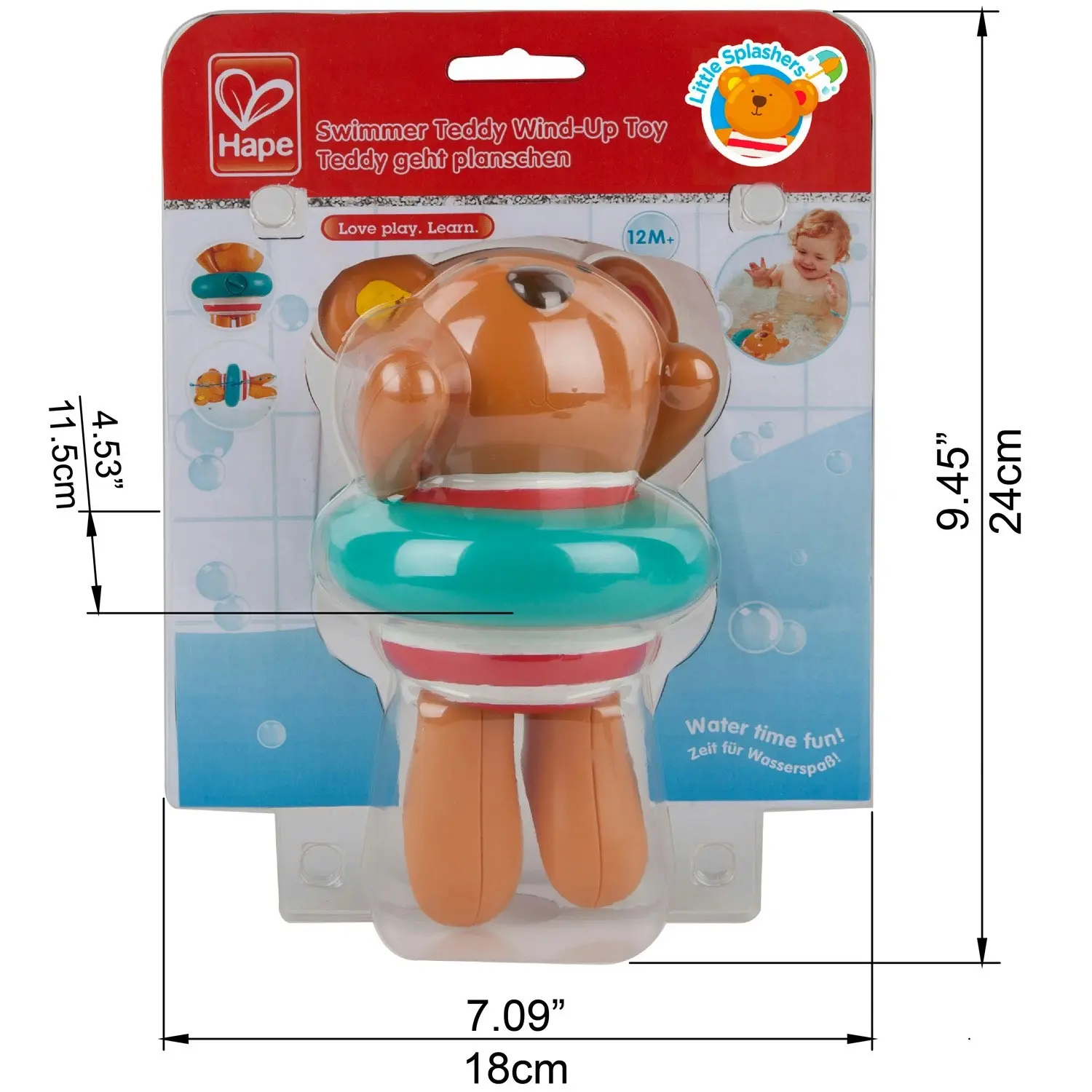 Hape -  Wind Up Swimmer Teddy Toy