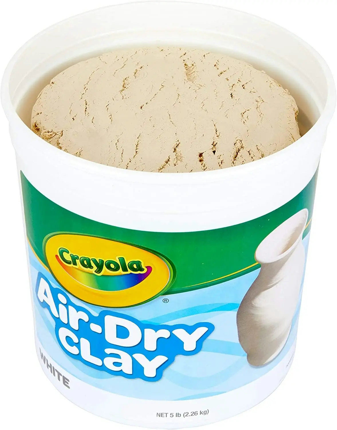 Crayola Air Dry Clay White 2.5kg Bucket No Bake Clay For Kids