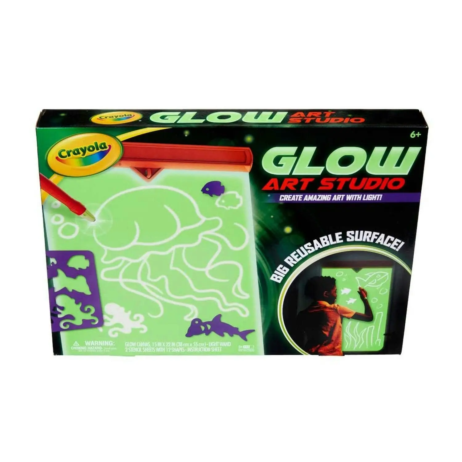 Crayola Glow Art Studio Glow in the Dark Canvas