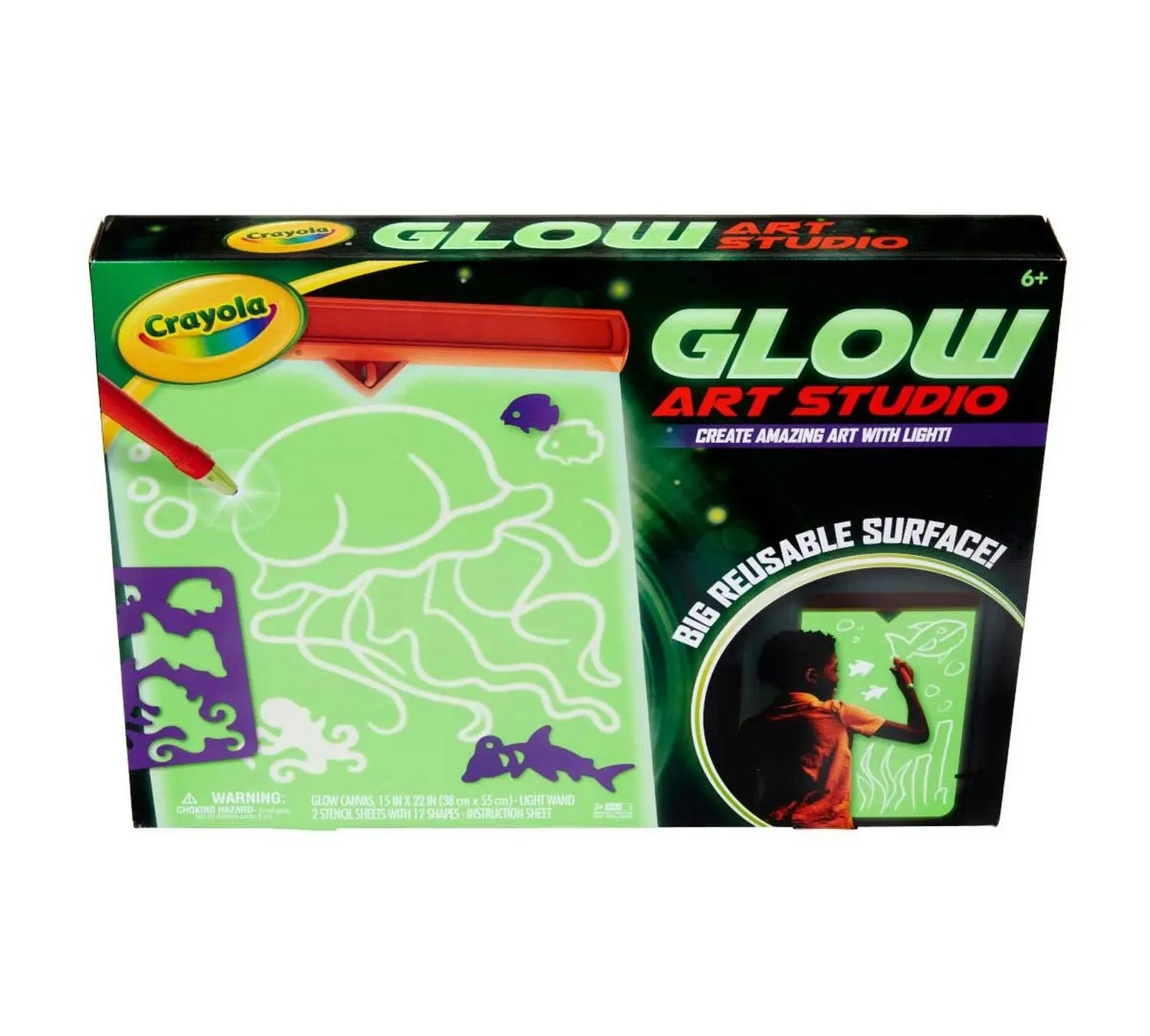 Crayola Glow Art Studio Glow in the Dark Canvas