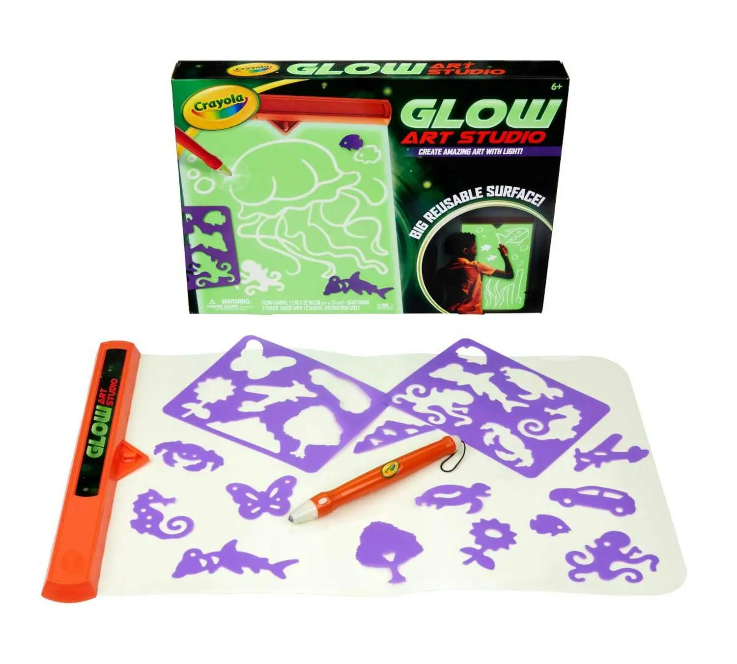 Crayola Glow Art Studio Glow in the Dark Canvas