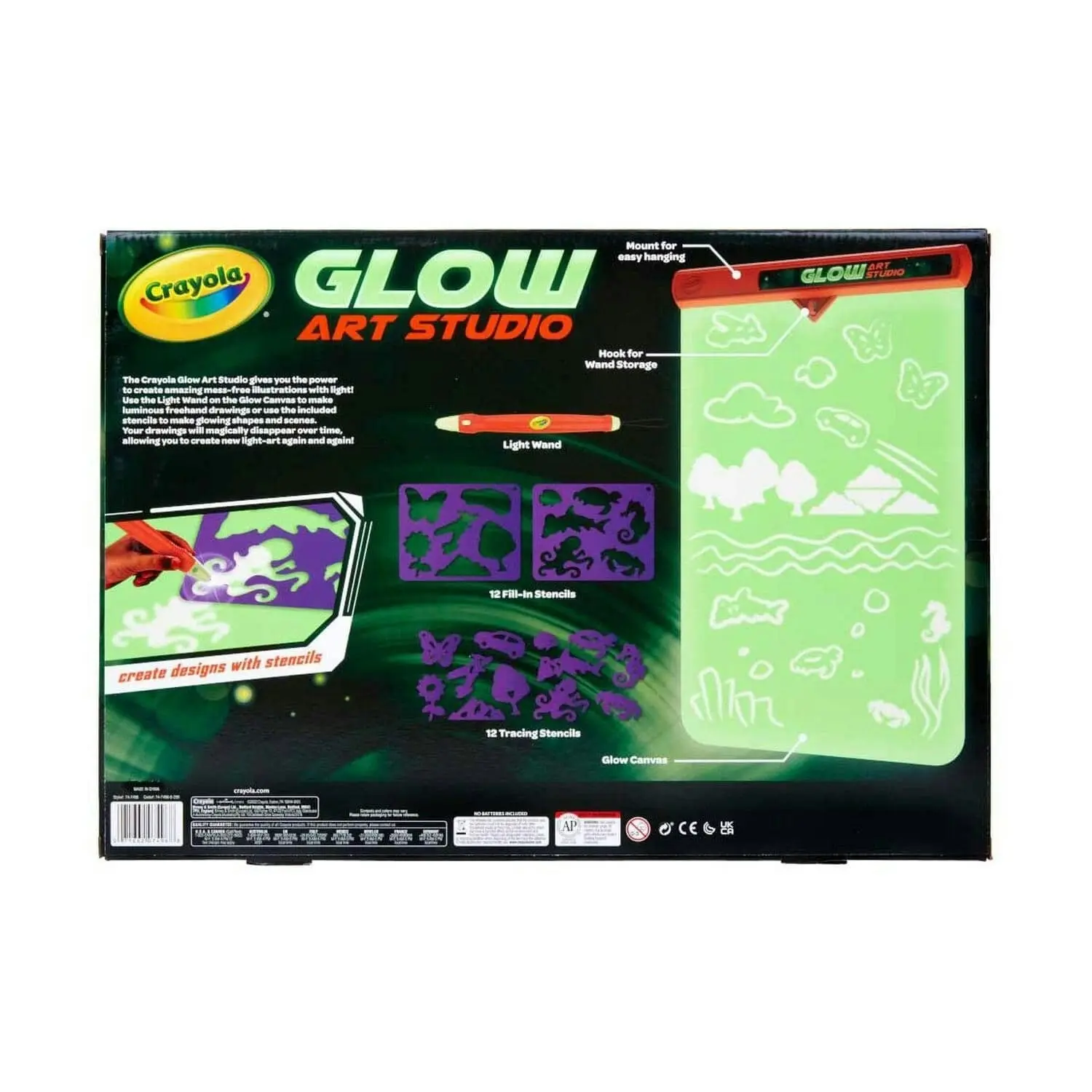 Crayola Glow Art Studio Glow in the Dark Canvas