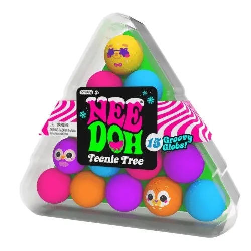 Schylling Nee Doh - Squishmas Groovy Tree - 15 Pack