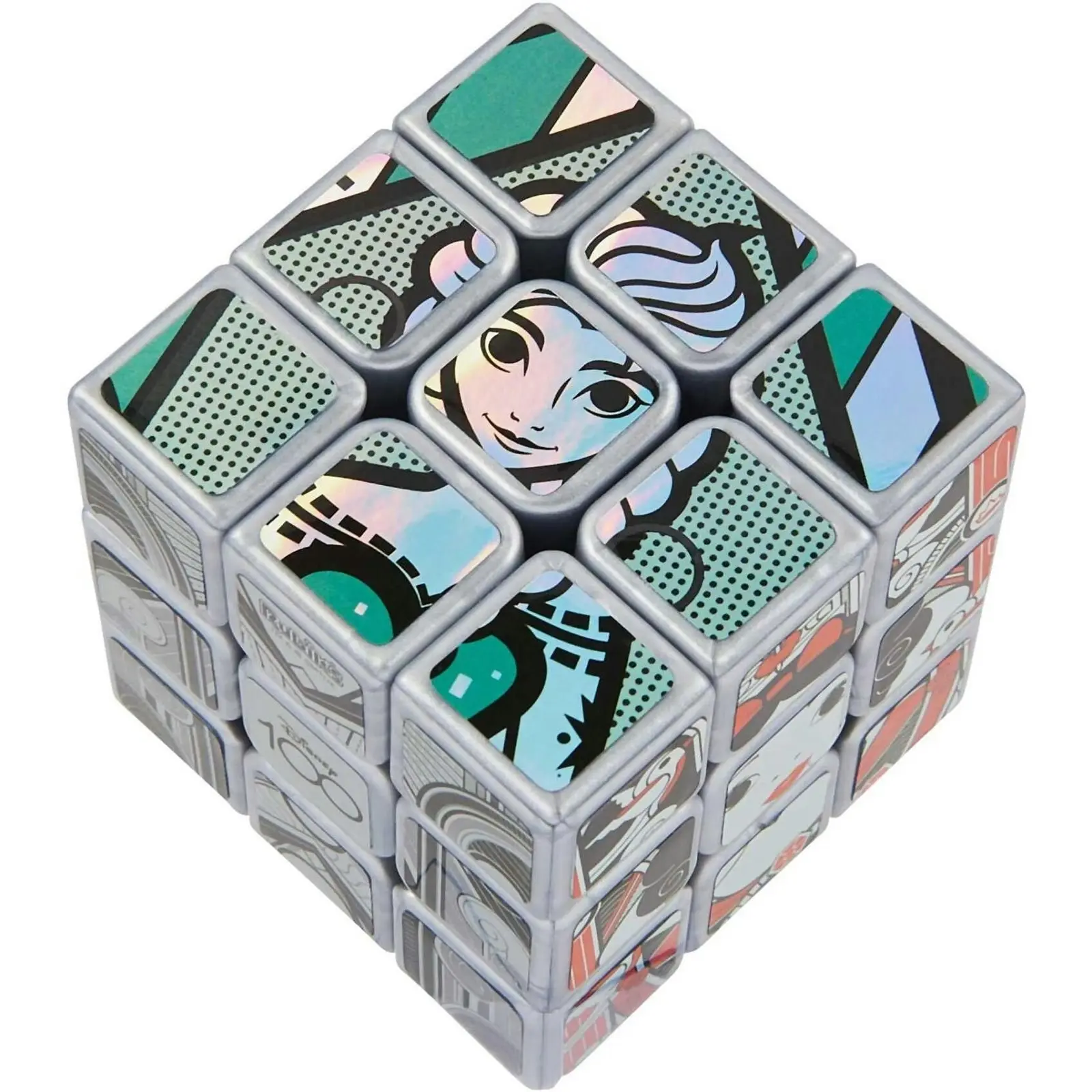 Rubiks - Disney 100th Anniversary Metallic Platinum 3x3 Cube