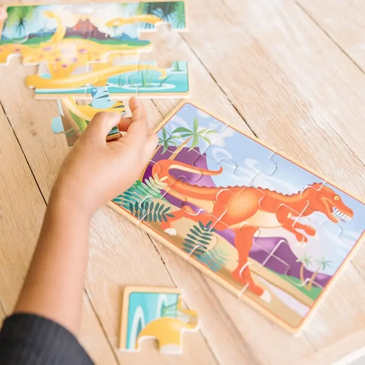 Melissa & Doug - Dinosaur Jigsaw Puzzles In A Box