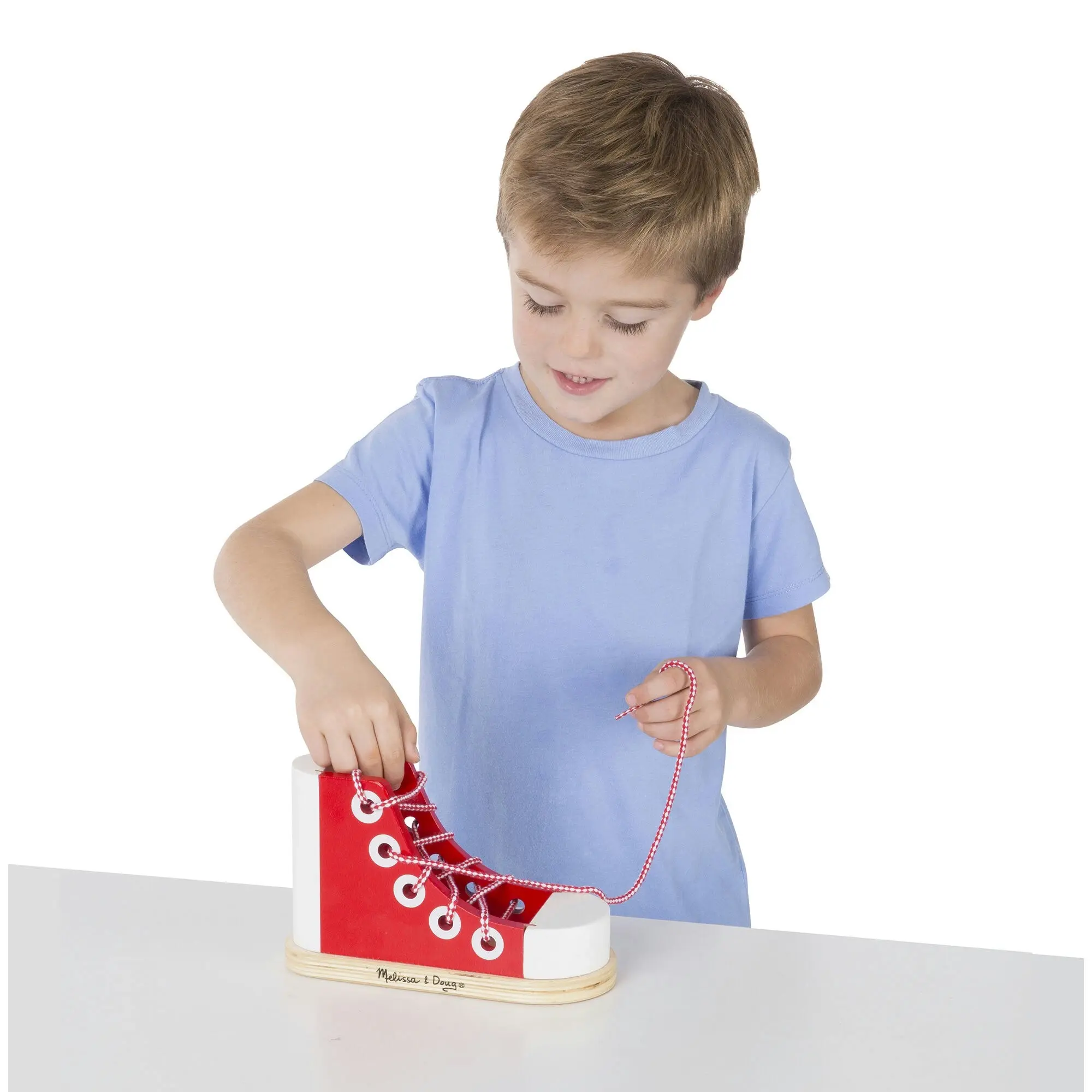 Melissa & Doug - Wooden Lacing Shoe