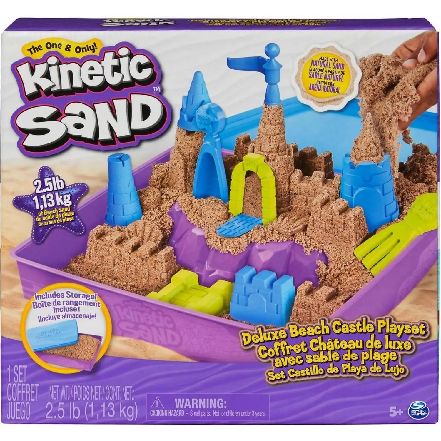 Kinetic Sand - Deluxe Beach Castle Playset With 1.13kg Of Beach Sand