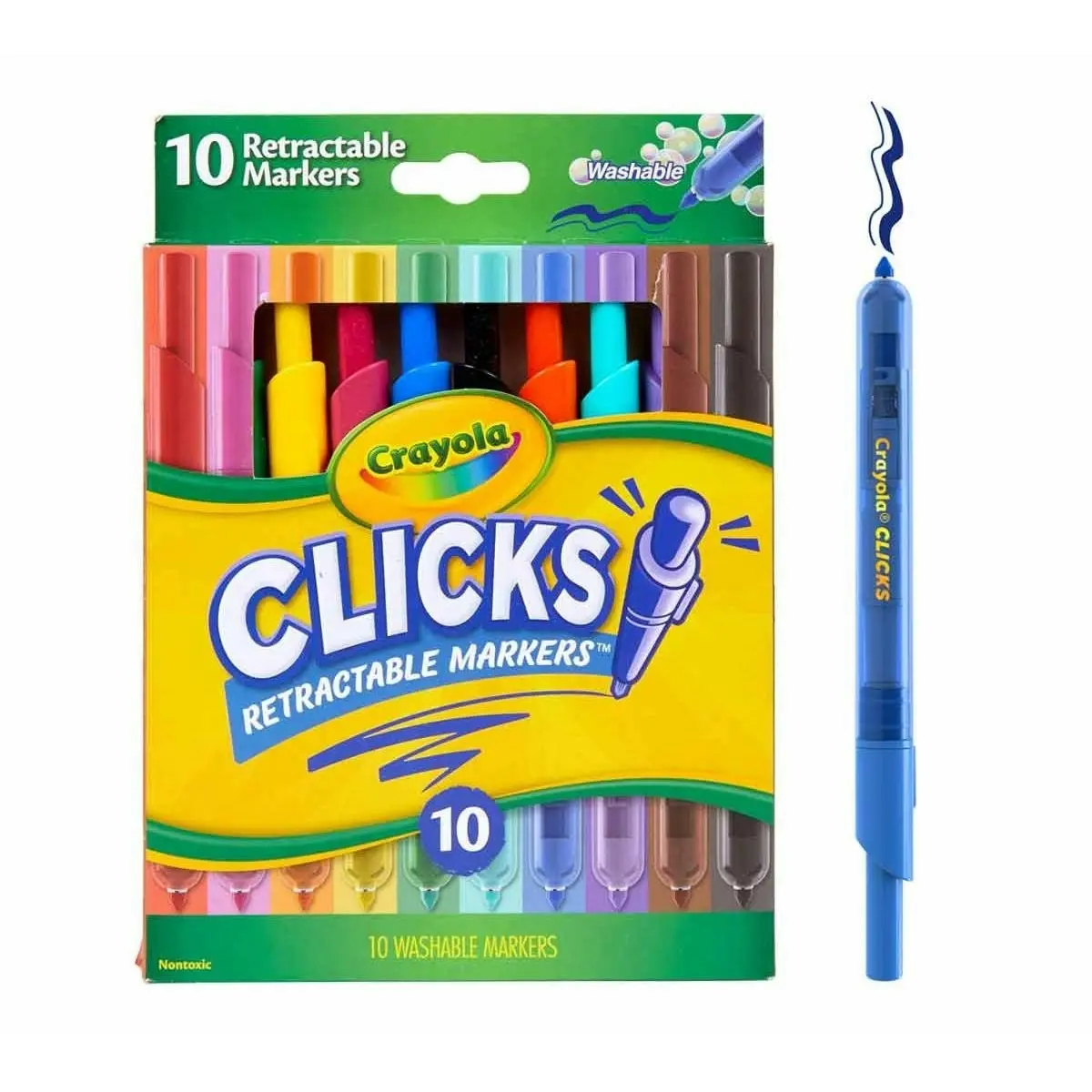 Crayola 10pk Super Clicks Retractable Markers