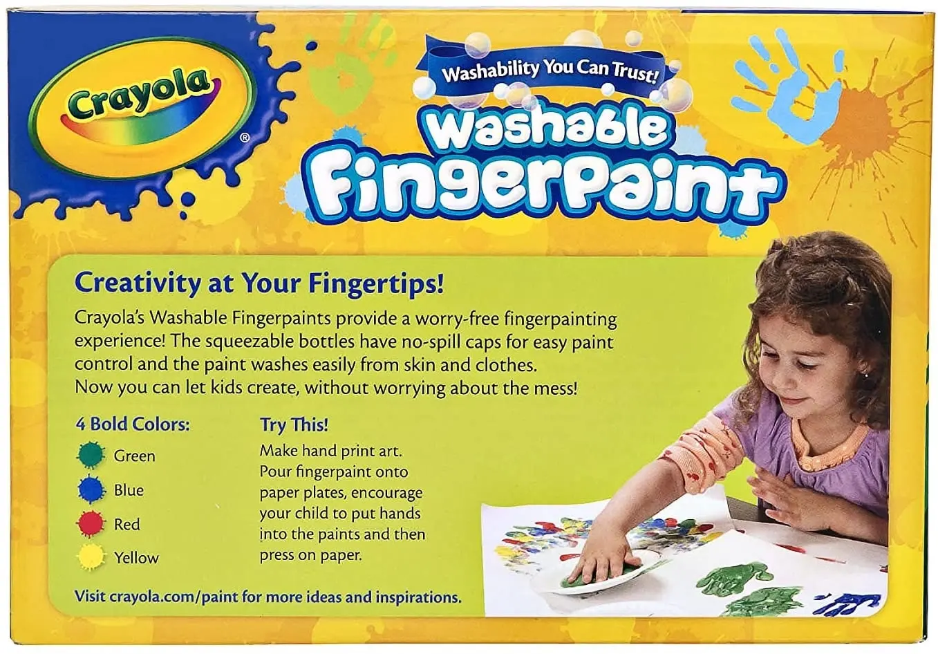 Crayola Washable Kids Finger Paints For Kids