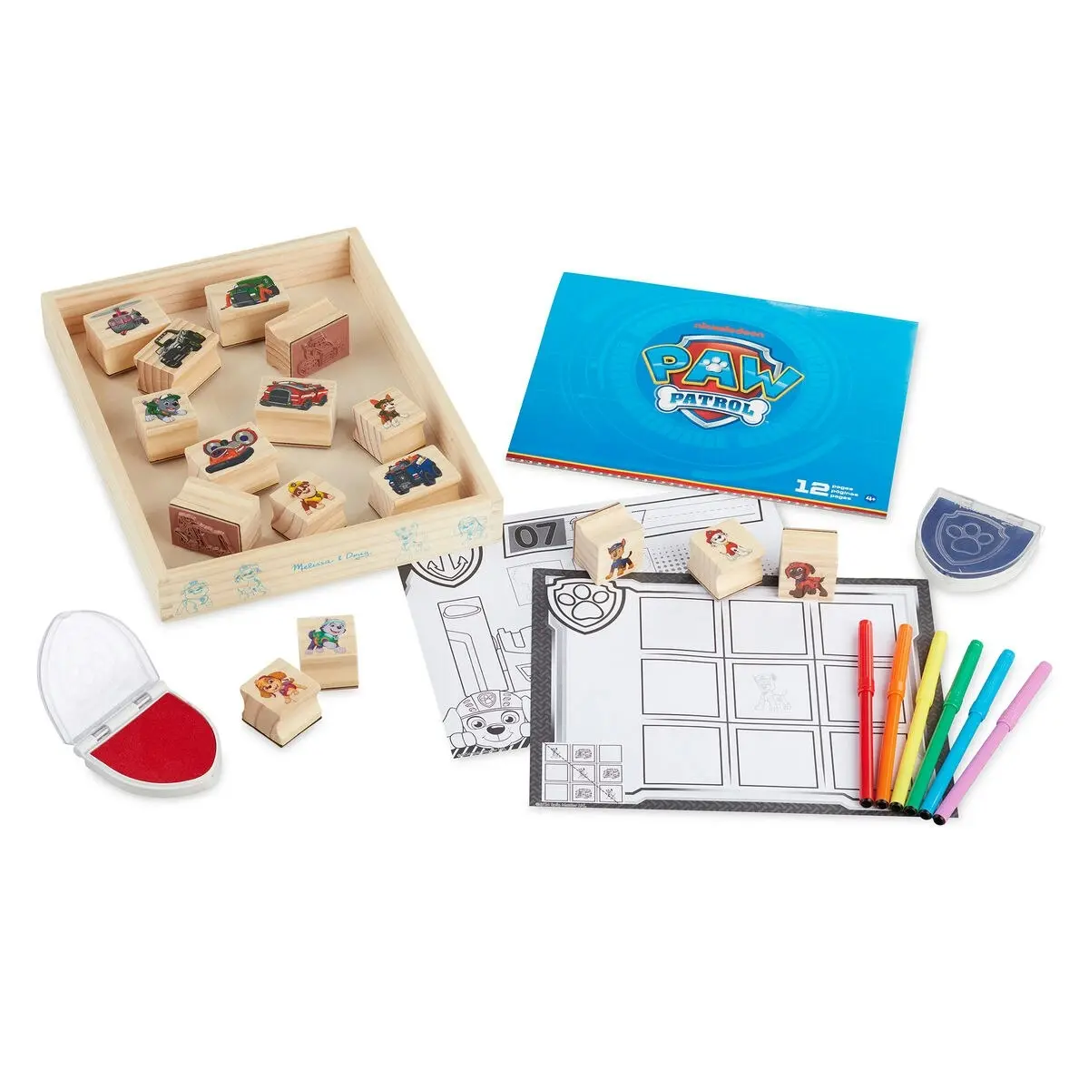 Paw Patrol - Melissa & Doug - Wooden Stamps Activity Set