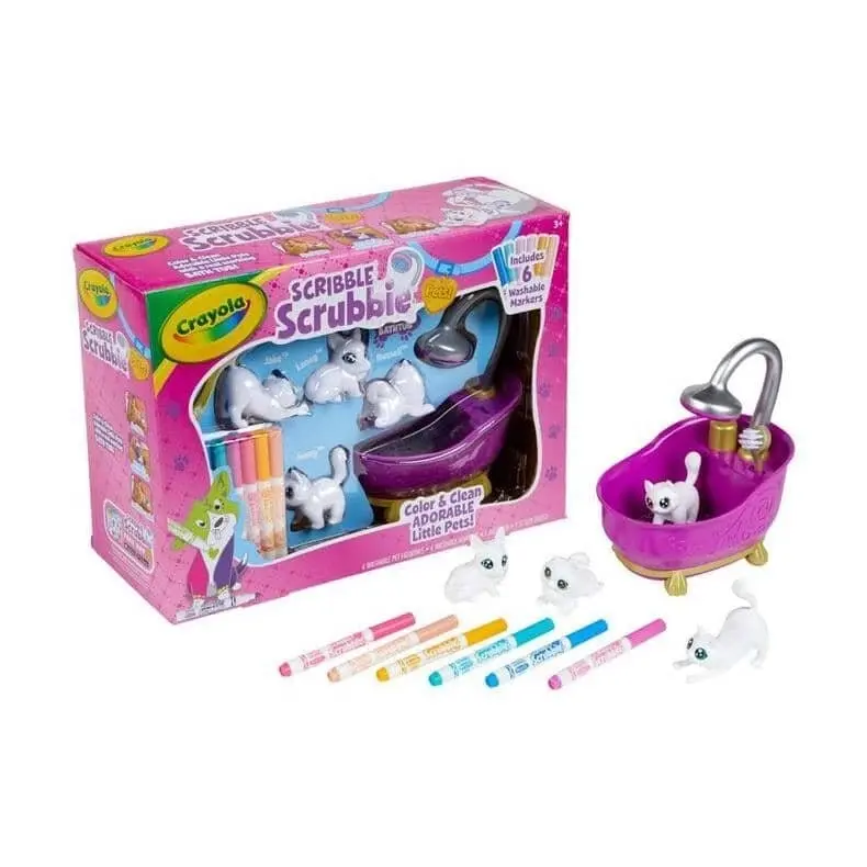 Crayola - Scribble Scrubbie Pets Purple Tub Playset