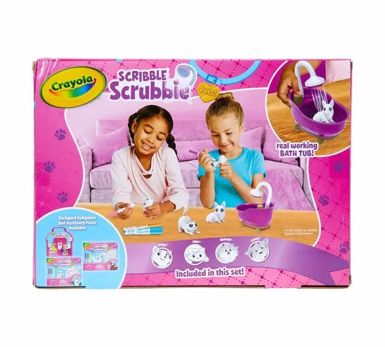 Crayola - Scribble Scrubbie Pets Purple Tub Playset