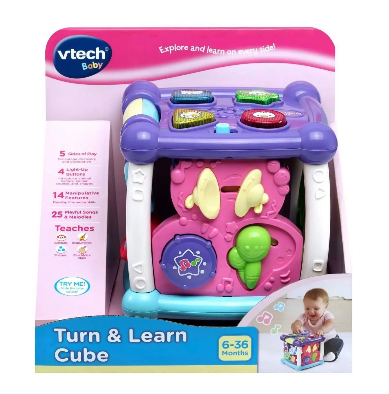 VTech - Turn & Learn Cube Pink