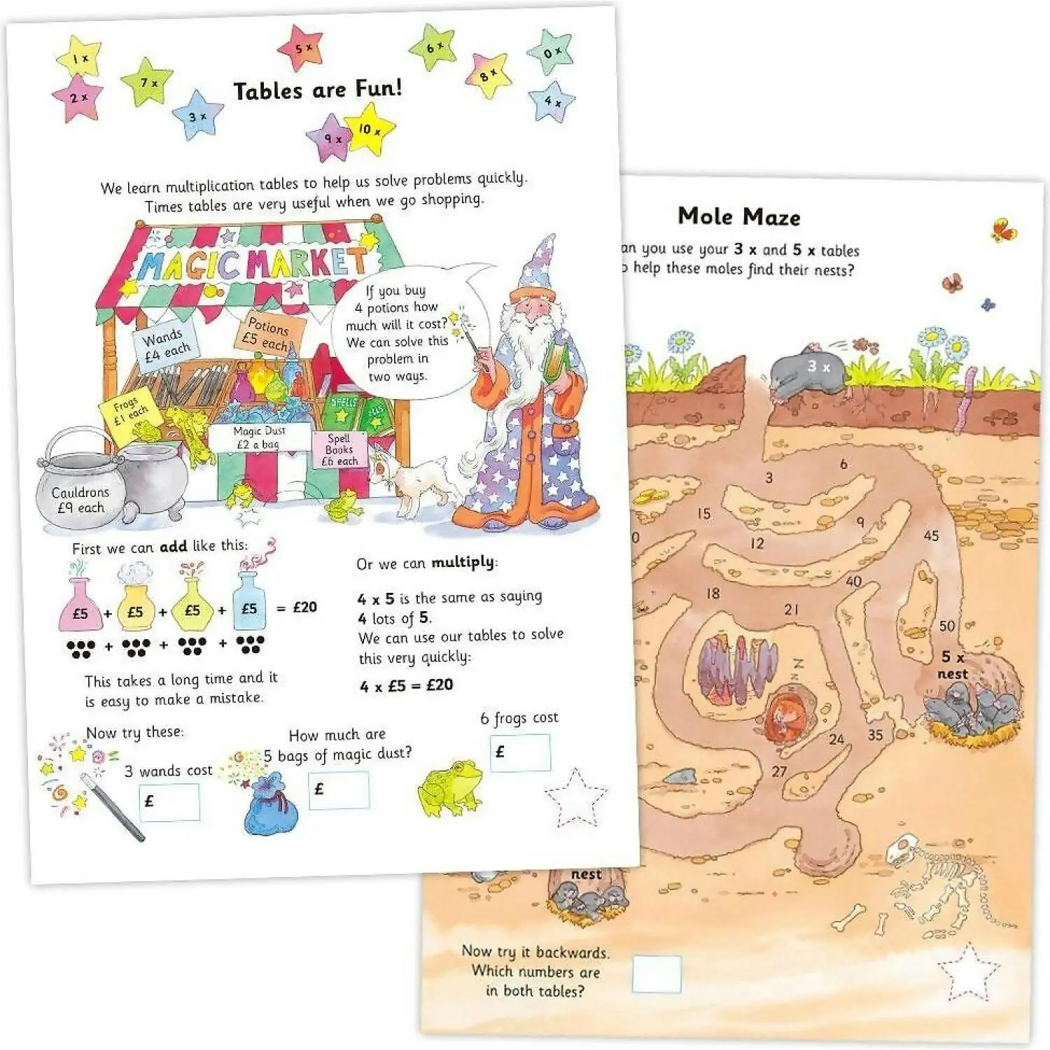 Galt - Times Tables Book With Gold Rewards Stickers