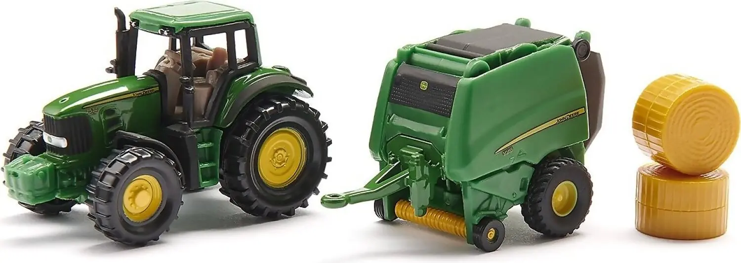 Siku - John Deere - John Deere Tractor With Round Baler