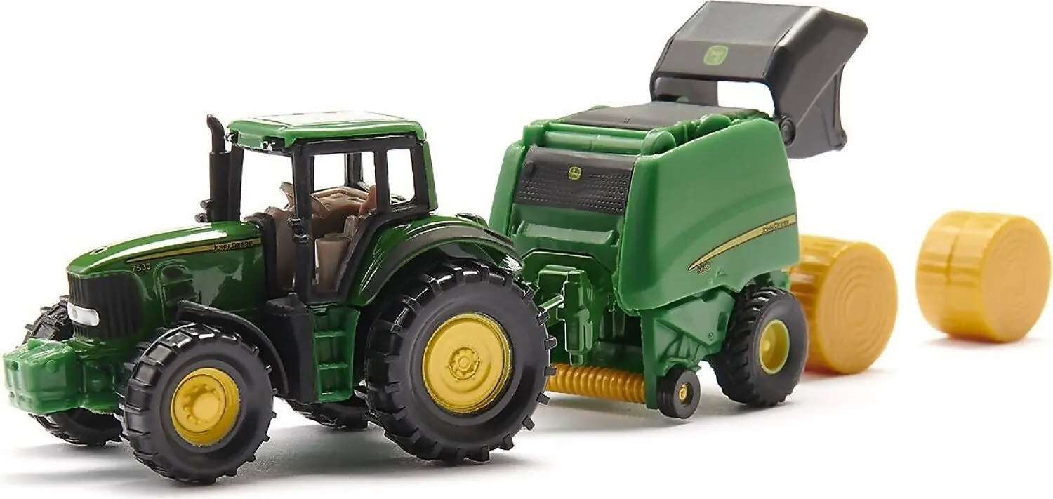 Siku - John Deere - John Deere Tractor With Round Baler