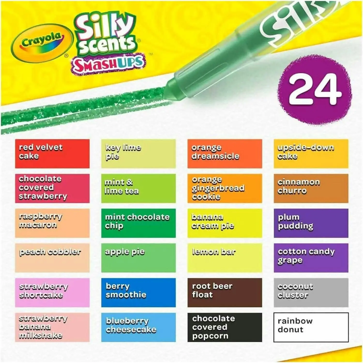 Crayola - Silly Scents Smash Ups Twistables Scented Crayons 24 Count