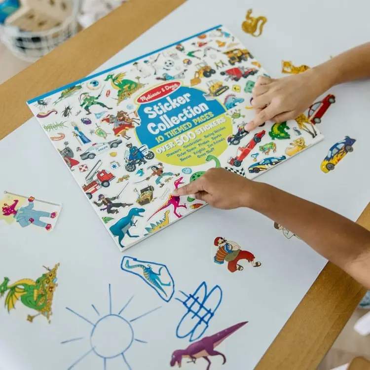 Melissa & Doug - Sticker Collection Book: 500+ Stickers - Dinosaurs Vehicles Space And More