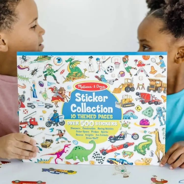 Melissa & Doug - Sticker Collection Book: 500+ Stickers - Dinosaurs Vehicles Space And More