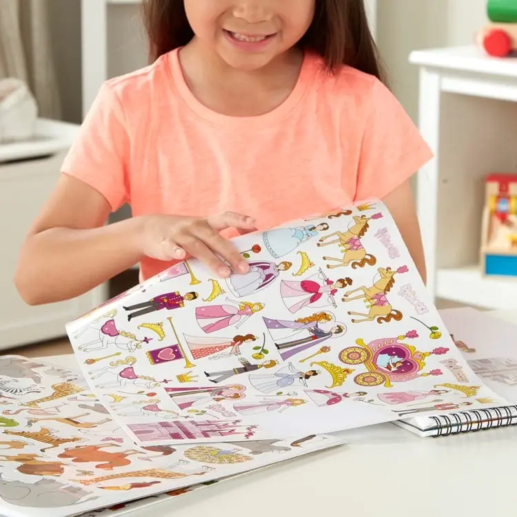 Melissa & Doug - Sticker Collection Book: 500+ Stickers - Princesses Tea Party Animals And More