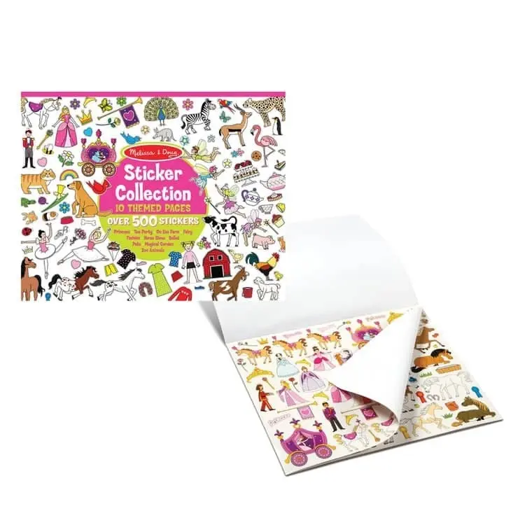 Melissa & Doug - Sticker Collection Book: 500+ Stickers - Princesses Tea Party Animals And More